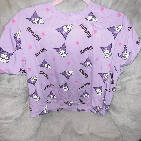 Kuromi Hello Kitty Sanrio Graphic T-Shirt - Picture 1 of 2